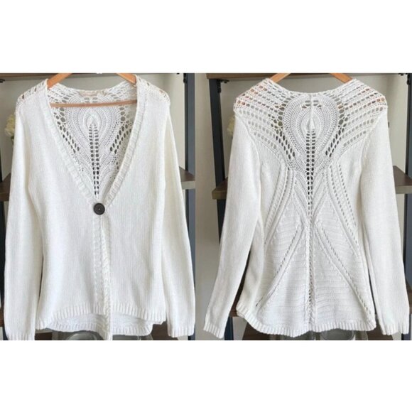 Soft Surroundings Knit One-button Cardigan Sweater, Size Small - Picture 1 of 11